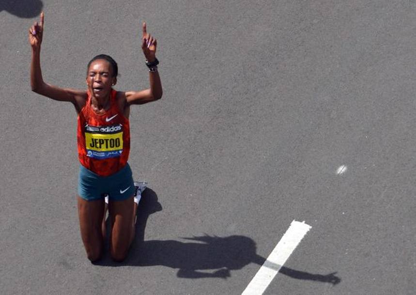 La vincitrice keniana Rita Jeptoo. Reuters